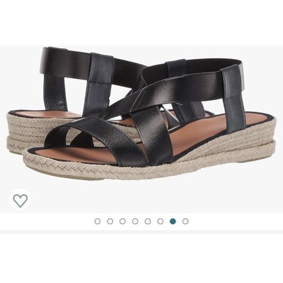 AQUATALIA Women Sz 7 Maggie Leather criss cross espadrille sandal w/dustbag $180 - Picture 12 of 16